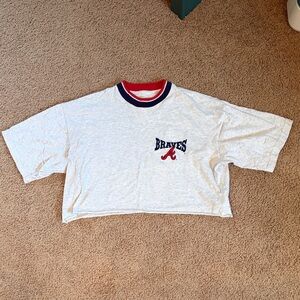 Vintage RARE Atlanta Braves cropped tshirt